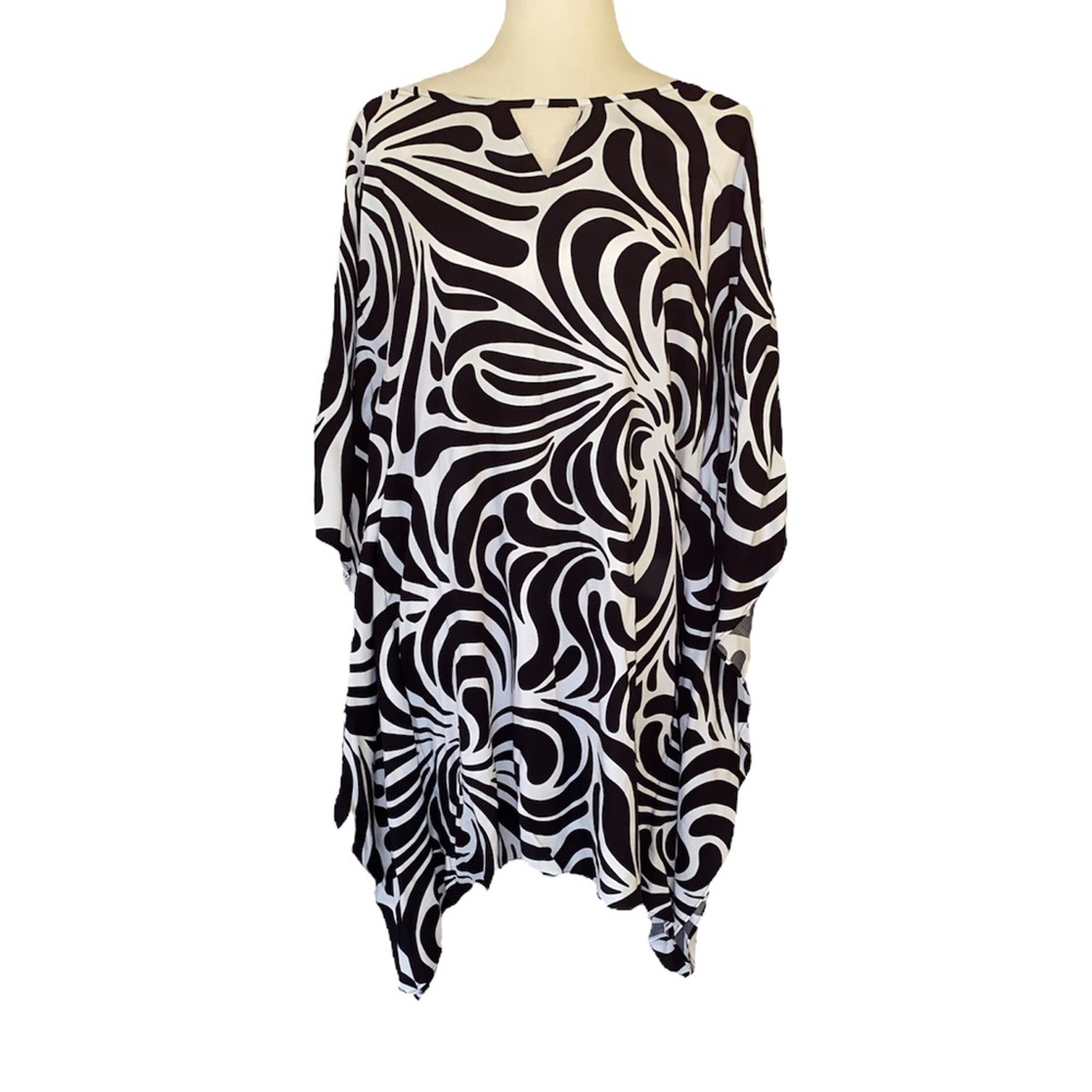 NWT Escapada Hayden Black & White Grenada Beach Cover-up Dress - S/M